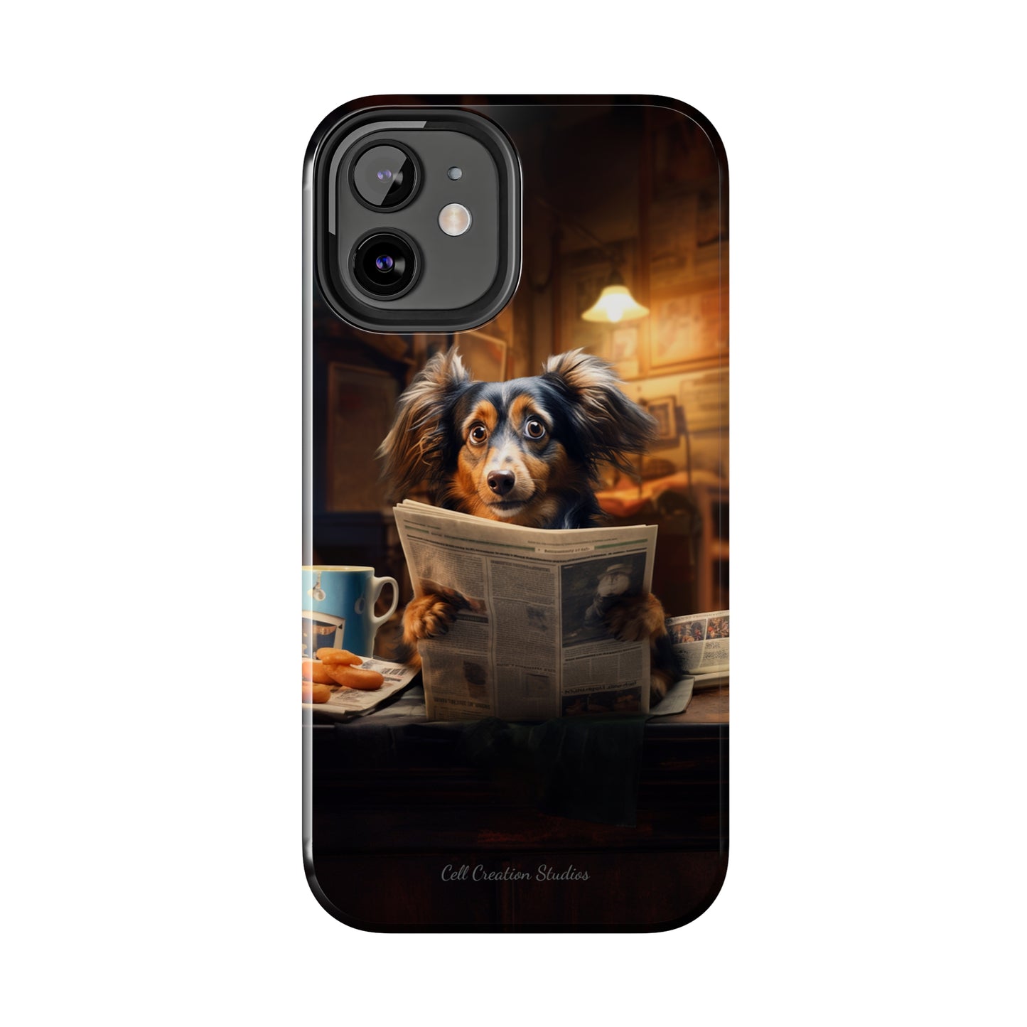 Introducing the "Pup's Perusal" Cell Phone Case – Unleash Heartwarming Humor -Tough Phone Cases