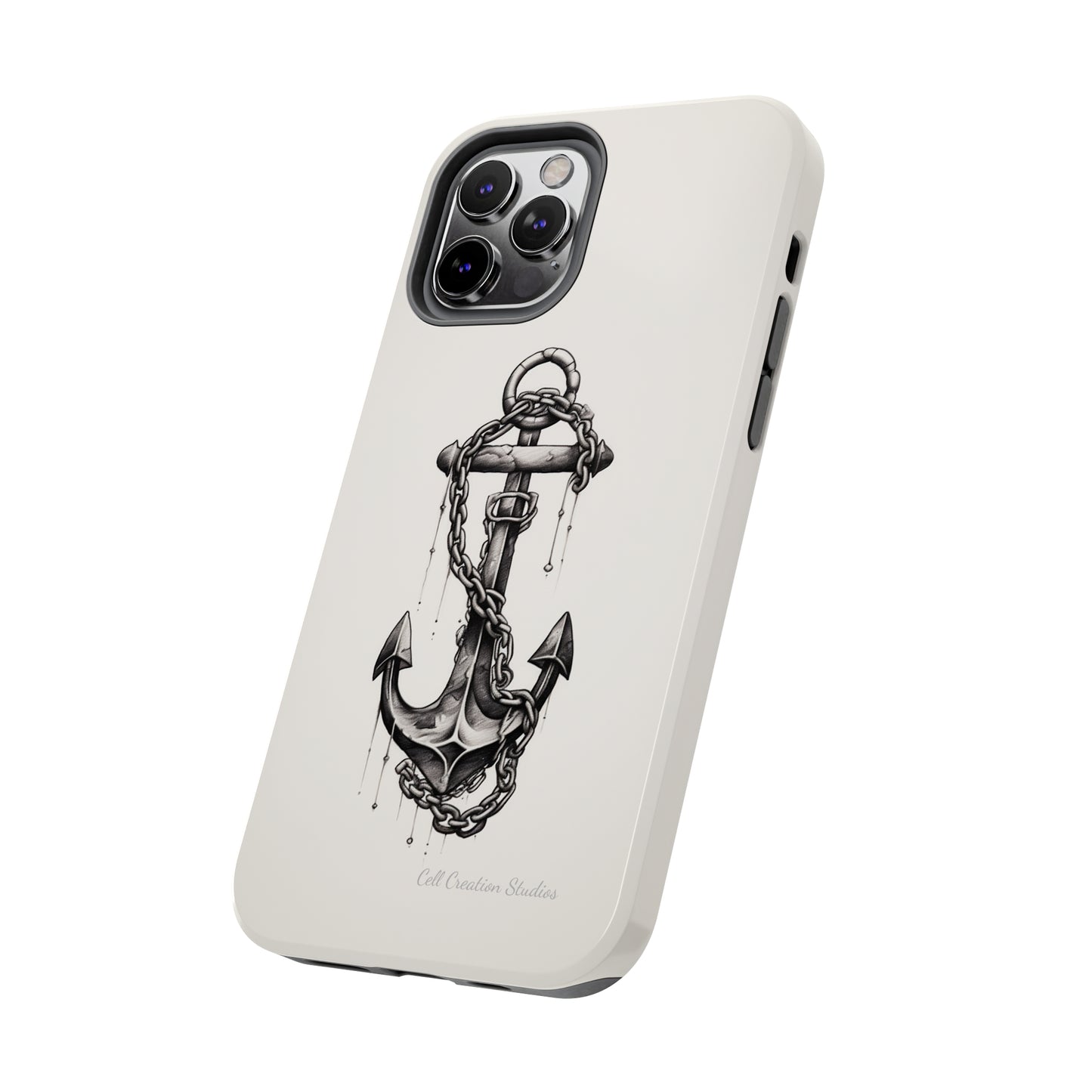 "Nautical Elegance Anchor" -Tough iPhone Cases