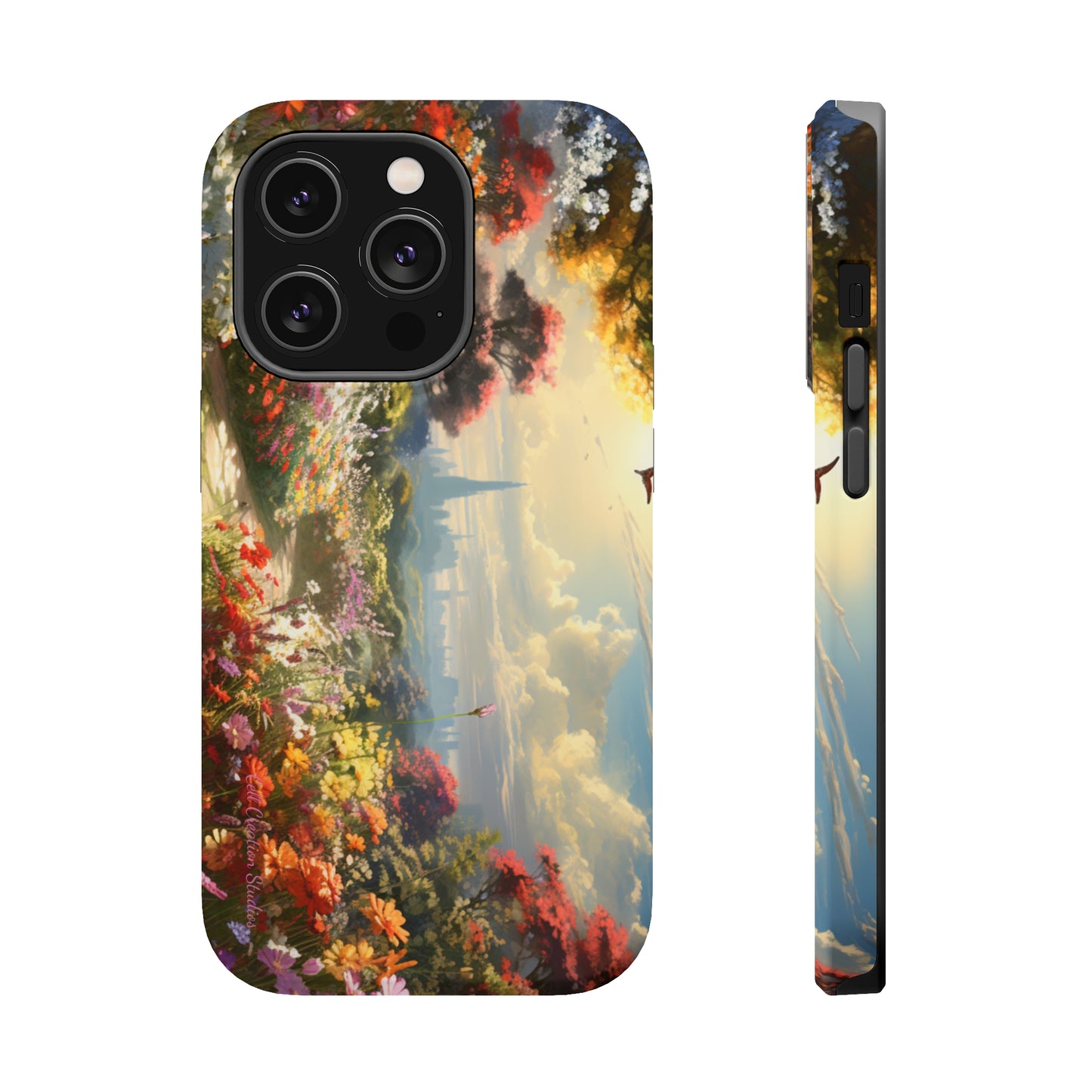 Introducing the "Floral Haven" Cell Phone Case – Where Nature and Urban Marvels Converge! -MagSafe Tough Cases