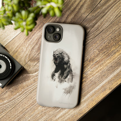 "Moonlit Shadow" Werewolf Sketch Cell Phone Case -Tough Cases