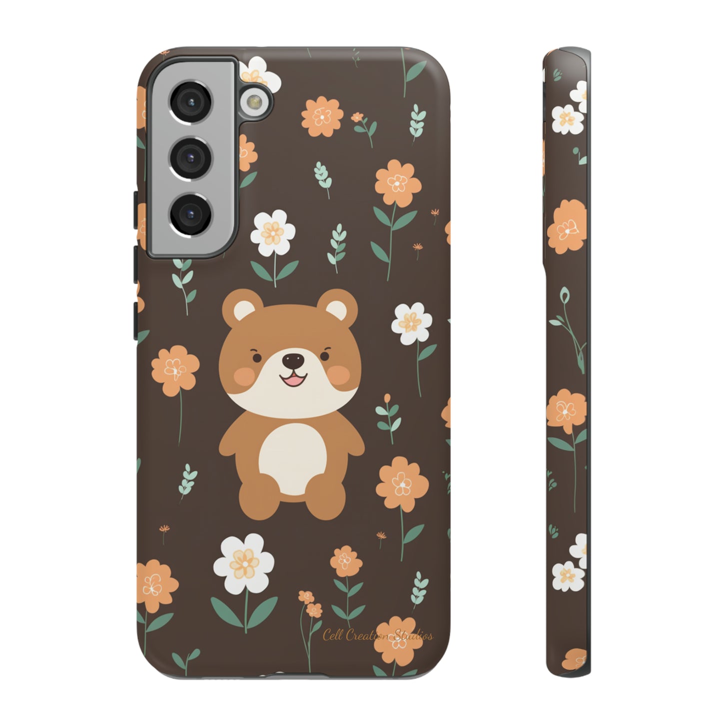 "Floral Bear Elegance" -Tough Phone Cases