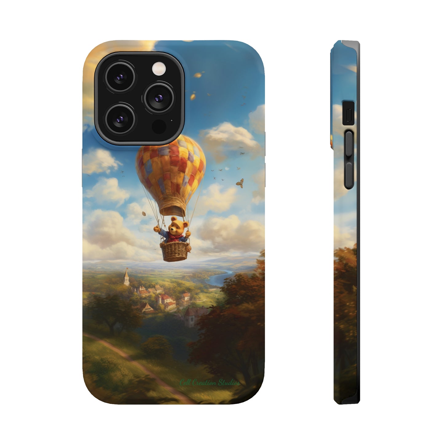 Introducing the "Winnie-The-Pooh's Balloon Adventure" Cell Phone Case – Soar to New Heights in Style -MagSafe Tough Cases