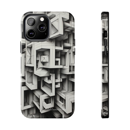 The "Geometric Right Angles" Cell Phone Case -Experience Sleek Simplicity-Tough Phone Cases