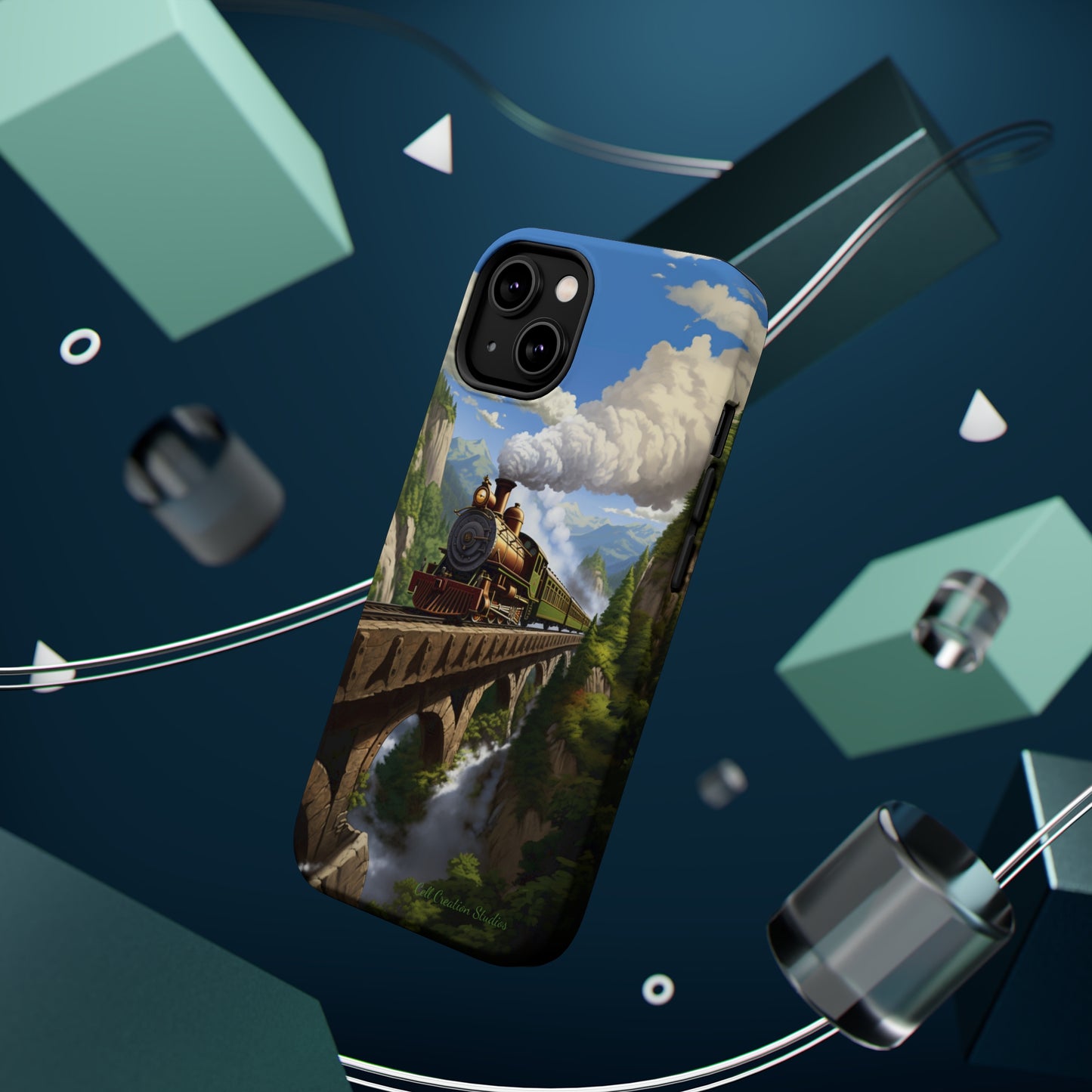 The "Scenic Mountain Train" Phone Case -MagSafe Tough Cases