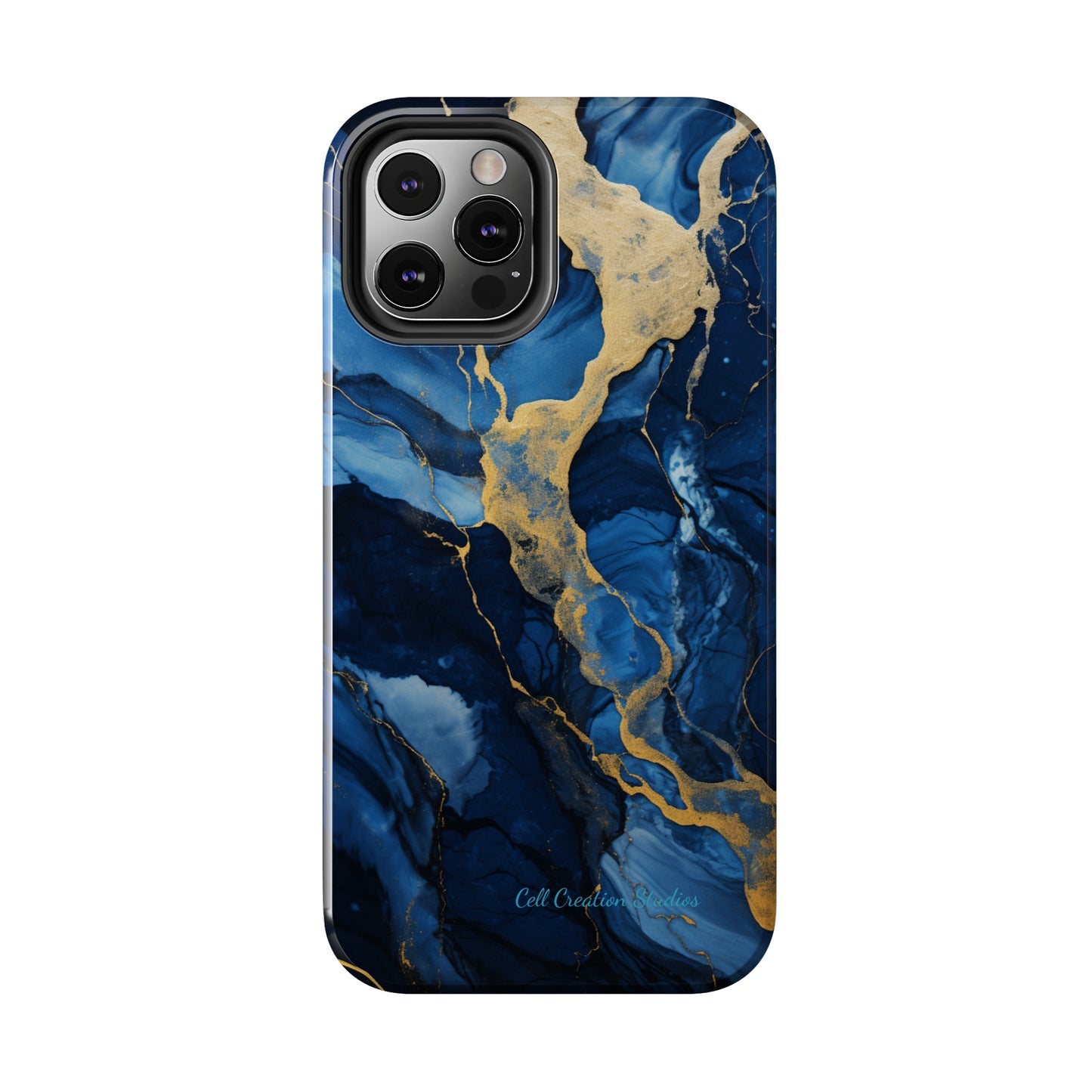 "Azure Elegance Marble" -Tough iPhone Cases