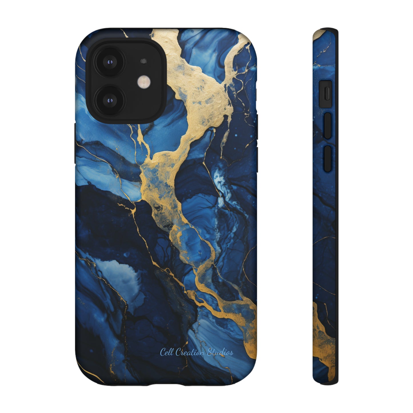 "Azure Elegance Marble" -Tough iPhone Cases