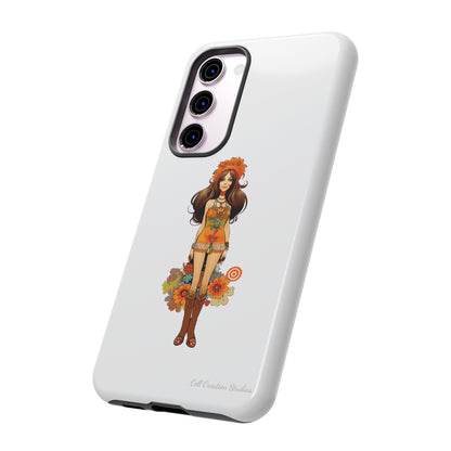 Introducing the "Groovy Hippie Chick" Cell Phone Case – Peace, Love, and Retro Style -Tough Cases