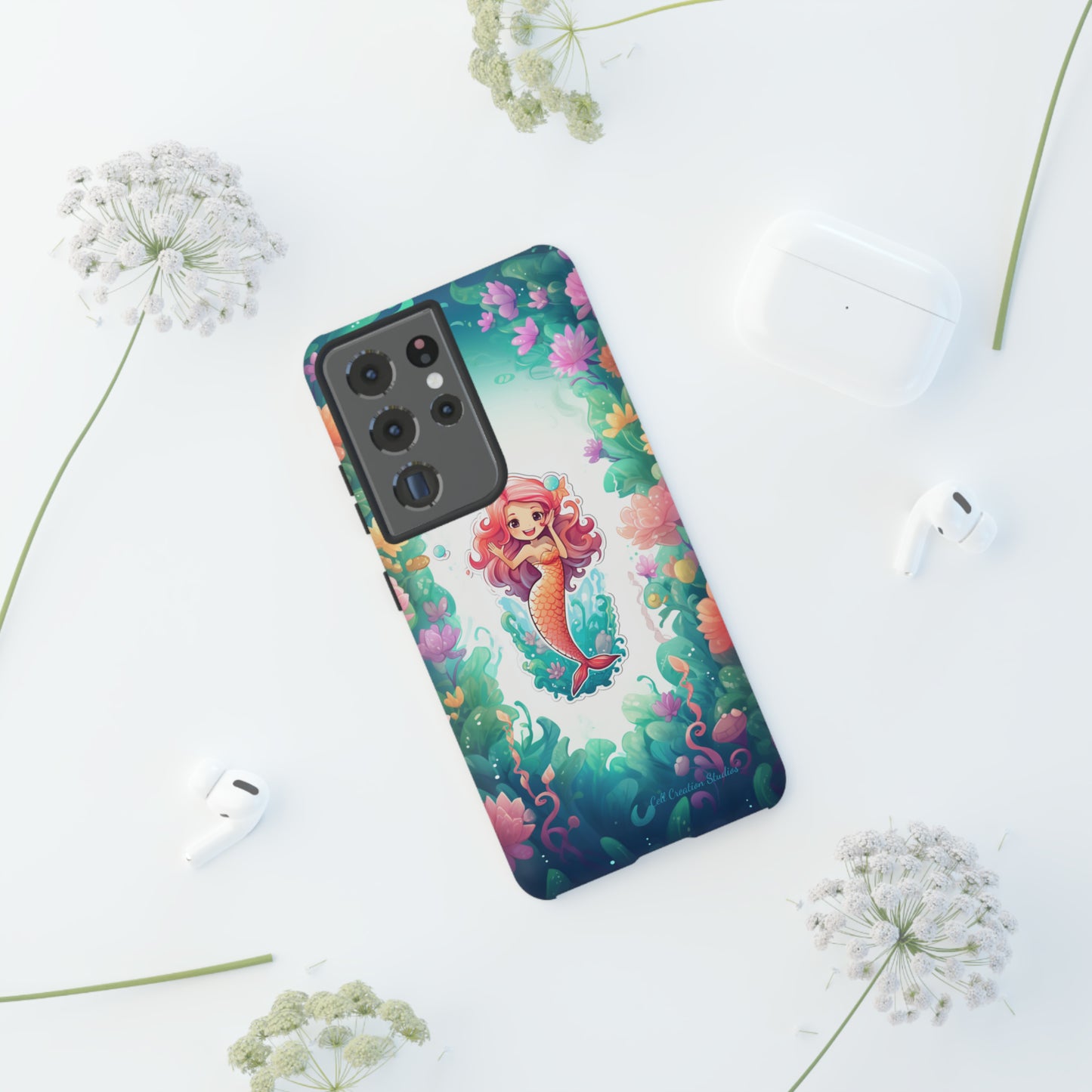 "Pink Seaflower Mermaid" -Tough Samsung Phone Cases