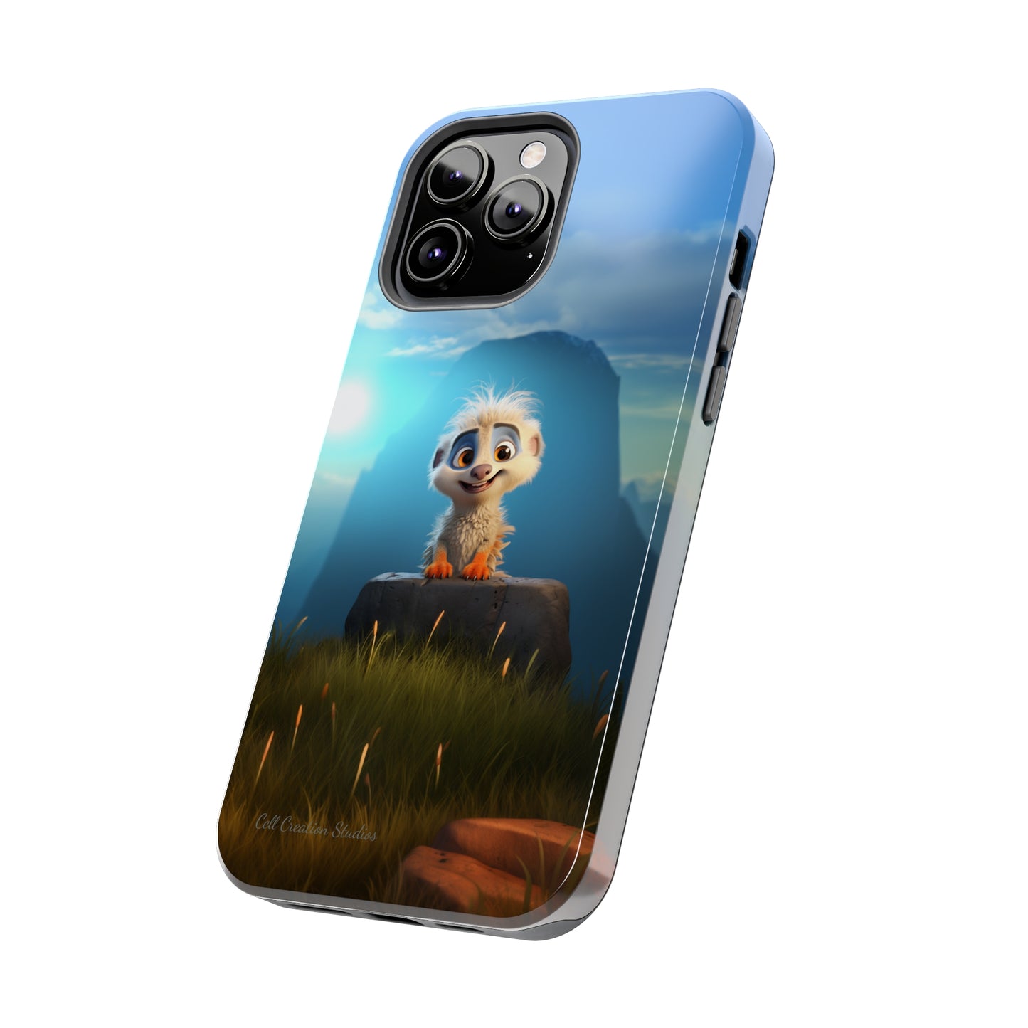 Introducing the "Mountain Explorer Buddy" Cell Phone Case – Embark on Adventures with an Animated Cute Animal -Tough Phone Cases