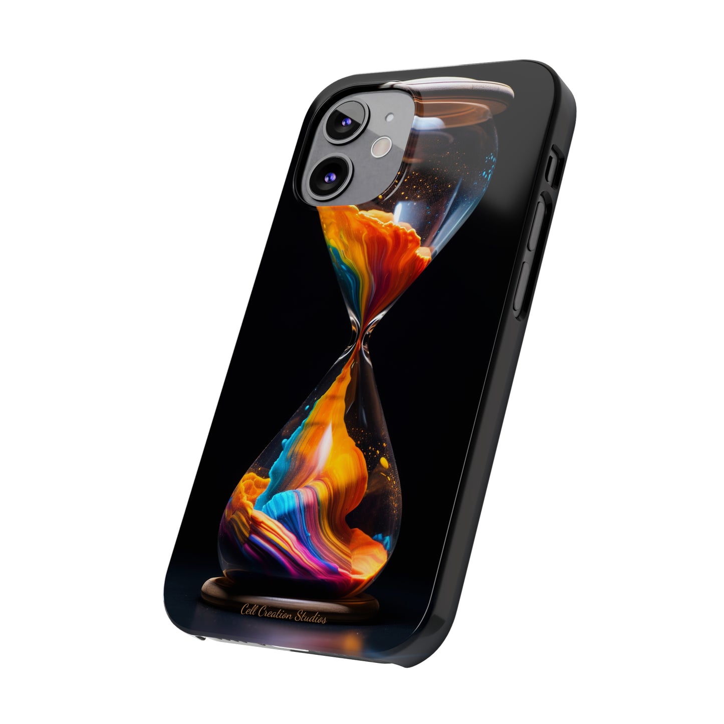 Introducing the "Vibrant Sands of Time" Cell Phone Case – Embrace the Beauty of Colorful Hourglass Design -Tough Cases