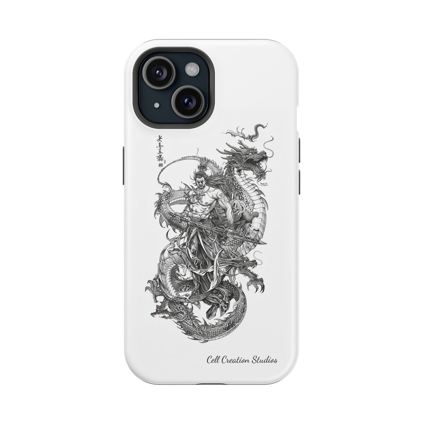 "Samurai and Dragon Sketch" -MagSafe Tough iPhone Cases