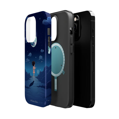 Introducing the "Moonlit Runner" Cell Phone Case – Embrace Adventure with a Captivating Lunar Design -MagSafe Tough Cases