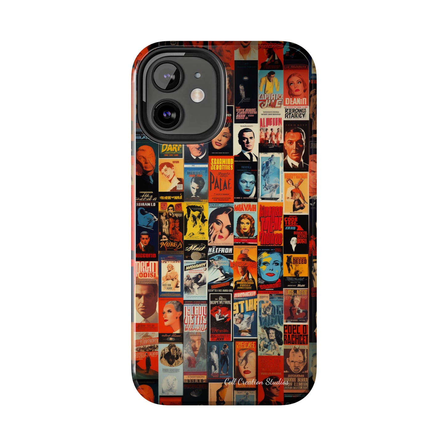 Introducing the "Vintage Movie Poster Collage" Cell Phone Case – Timeless Hollywood Charm -Tough Phone Cases