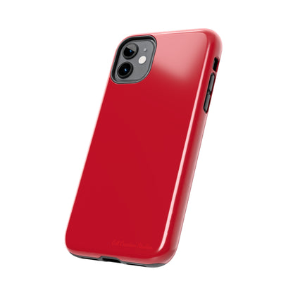 "Bold Crimson Shield" -Tough iPhone Cases