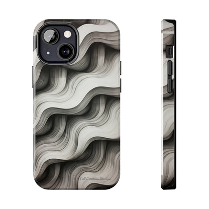 The "Geometric Waves" Cell Phone Case -Tough Phone Cases