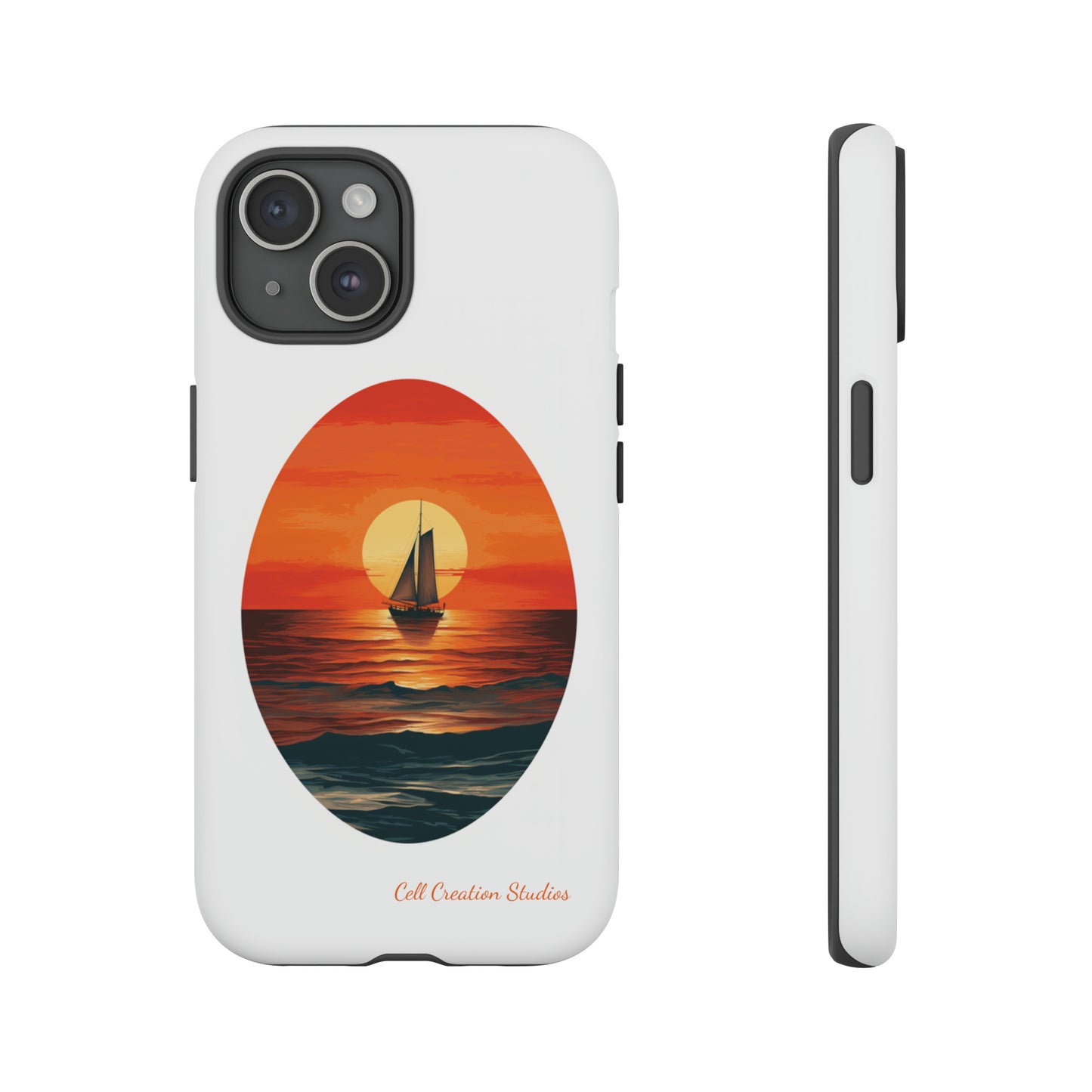 "Sailboat Sunset Serenity" -Tough iPhone Cases