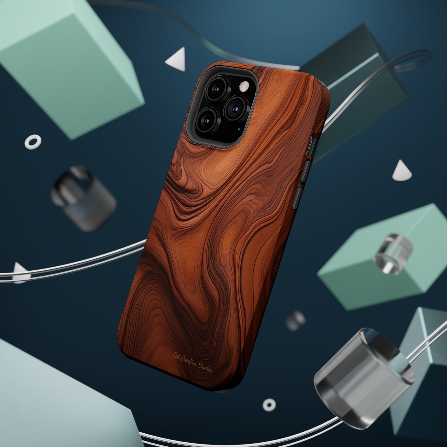 The "Natural Elegance" Wood Pattern Phone Case -MagSafe Tough Cases