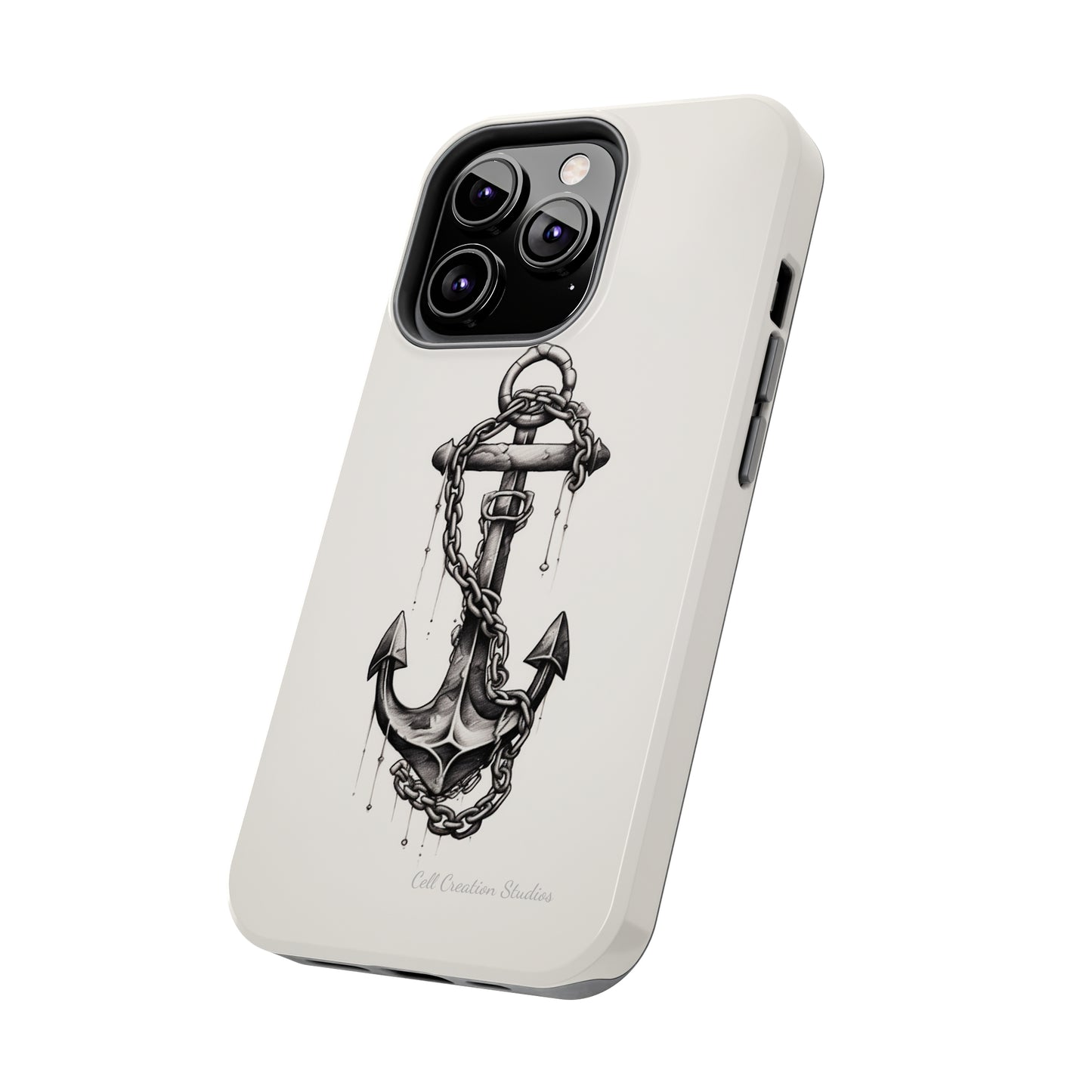 "Nautical Elegance Anchor" -Tough iPhone Cases