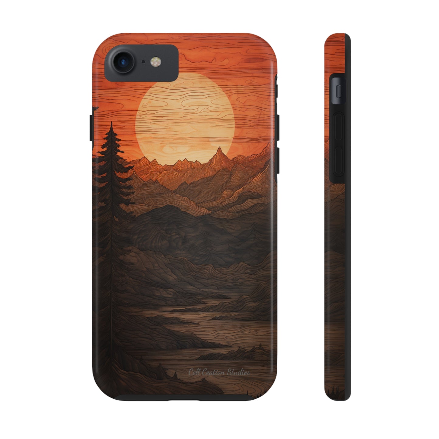 The "Sunset Mountains" Phone Case -Tough Phone Cases