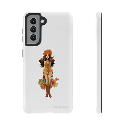 Introducing the "Groovy Hippie Chick" Cell Phone Case – Peace, Love, and Retro Style -Tough Cases