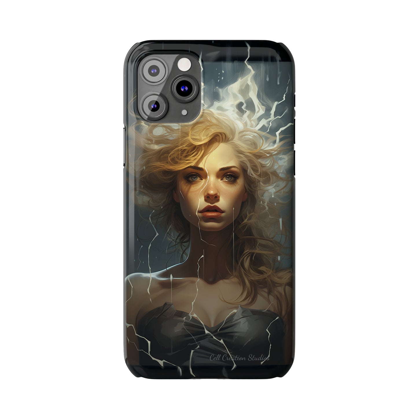 Introducing the "Electrifying Beauty" Cell Phone Case – Sparks of Style and Power -Slim Phone Cases