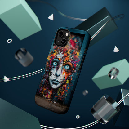 Elevate Your Style with our "Graffiti Face Concrete Wall" Phone Case -MagSafe Tough Cases