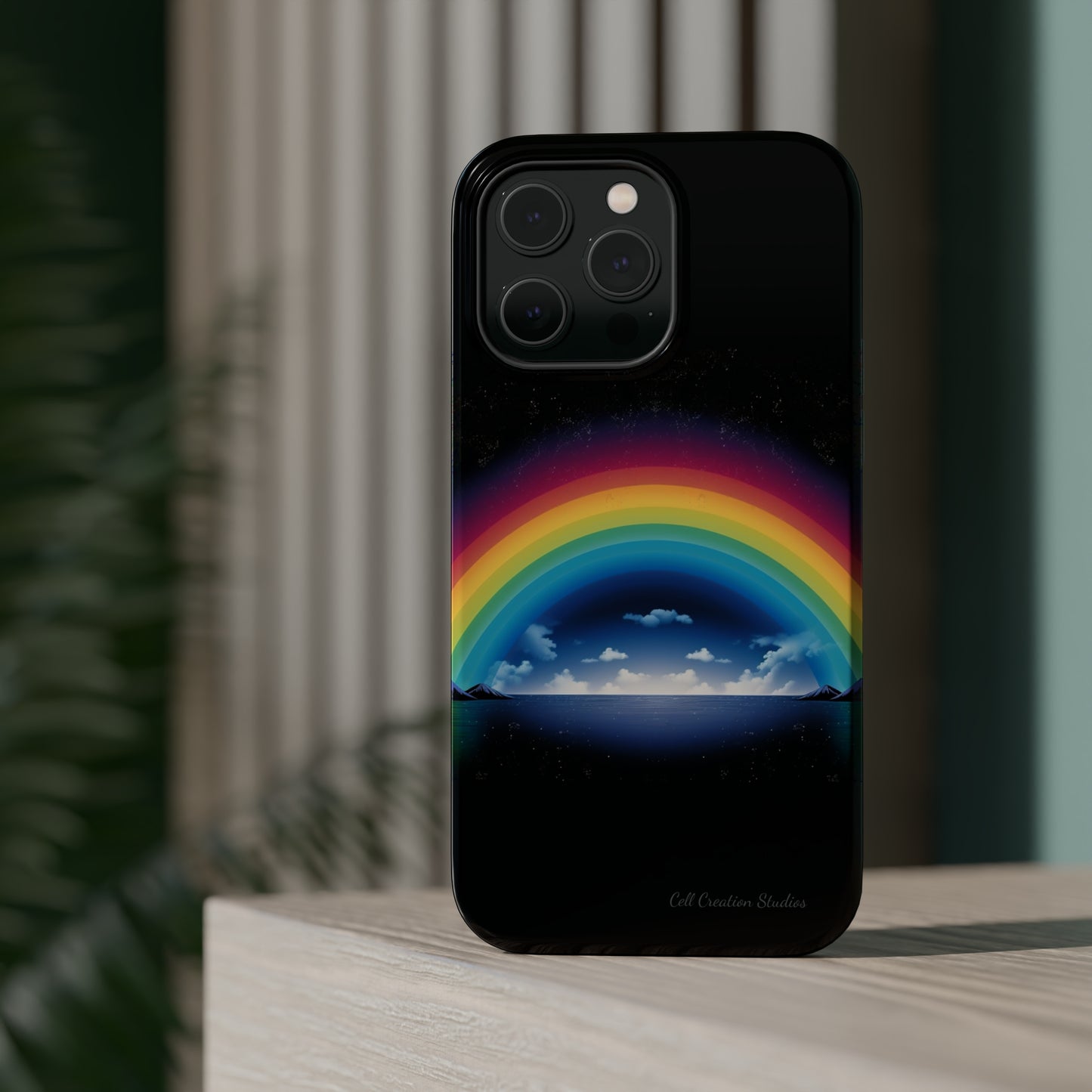 "Vibrant Skies: Rainbow Sunset" Cell Phone Case -MagSafe Tough Cases