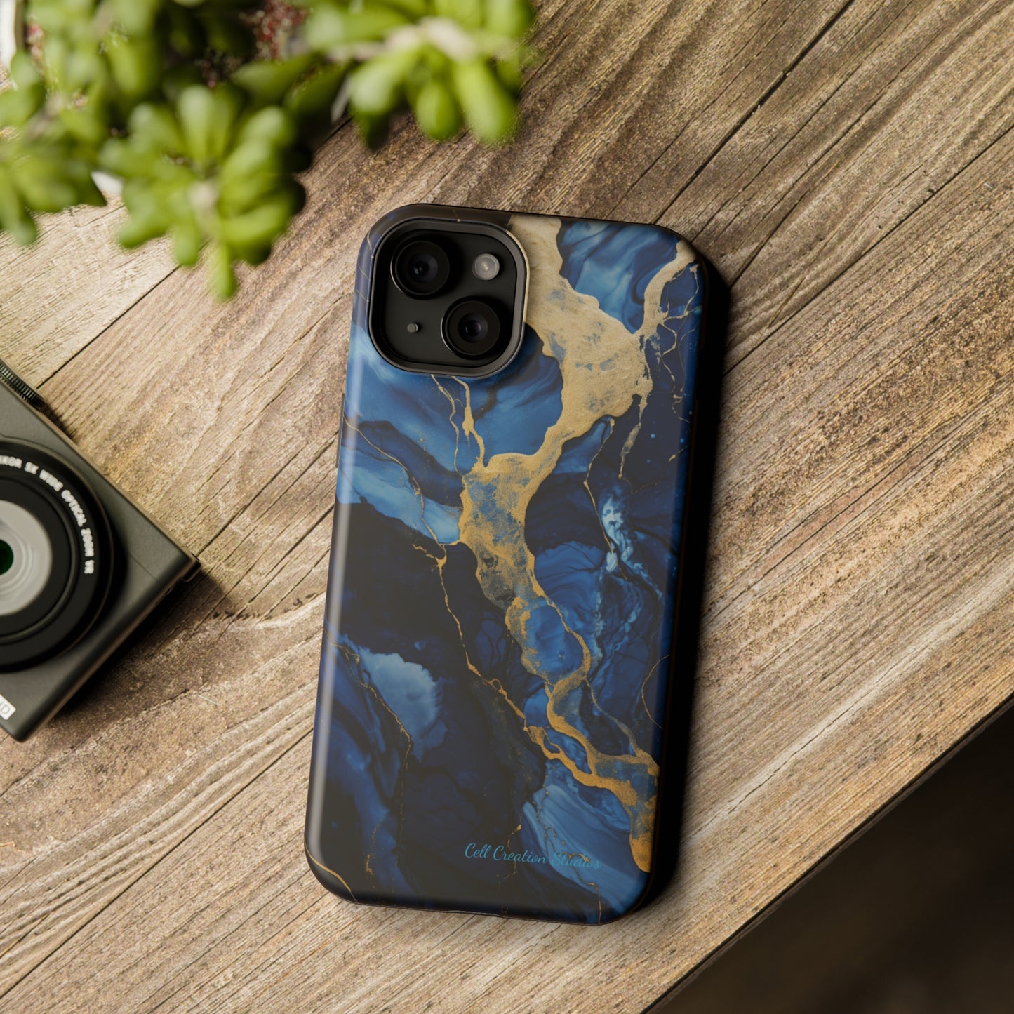 "Azure Elegance Marble" -MagSafe Tough iPhone Cases