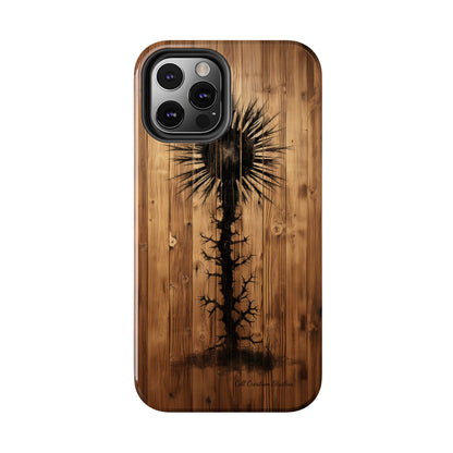 "Desert Plant on Wood Themed Phone Case: Embrace Nature's Beauty"-Tough Phone Cases