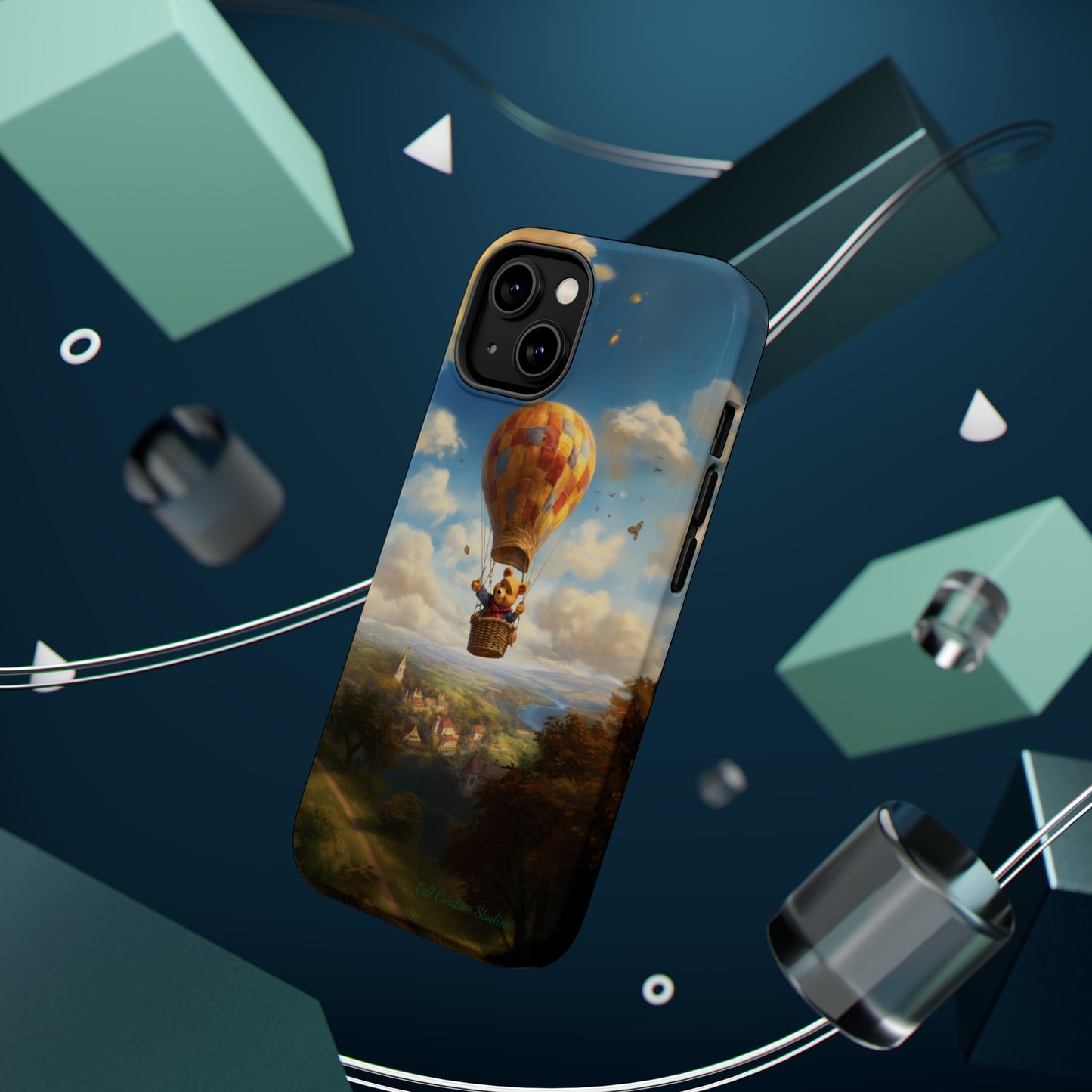 Introducing the "Winnie-The-Pooh's Balloon Adventure" Cell Phone Case – Soar to New Heights in Style -MagSafe Tough Cases