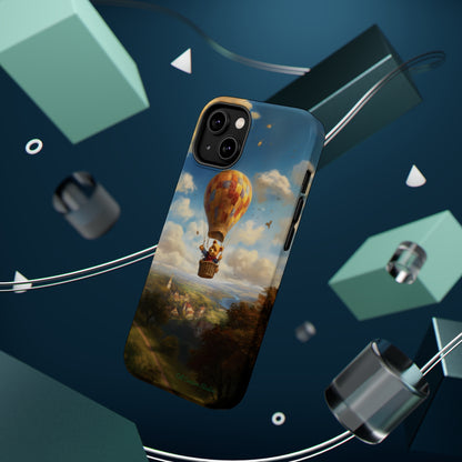 Introducing the "Winnie-The-Pooh's Balloon Adventure" Cell Phone Case – Soar to New Heights in Style -MagSafe Tough Cases