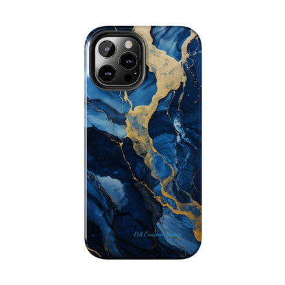 "Azure Elegance Marble" -Tough iPhone Cases