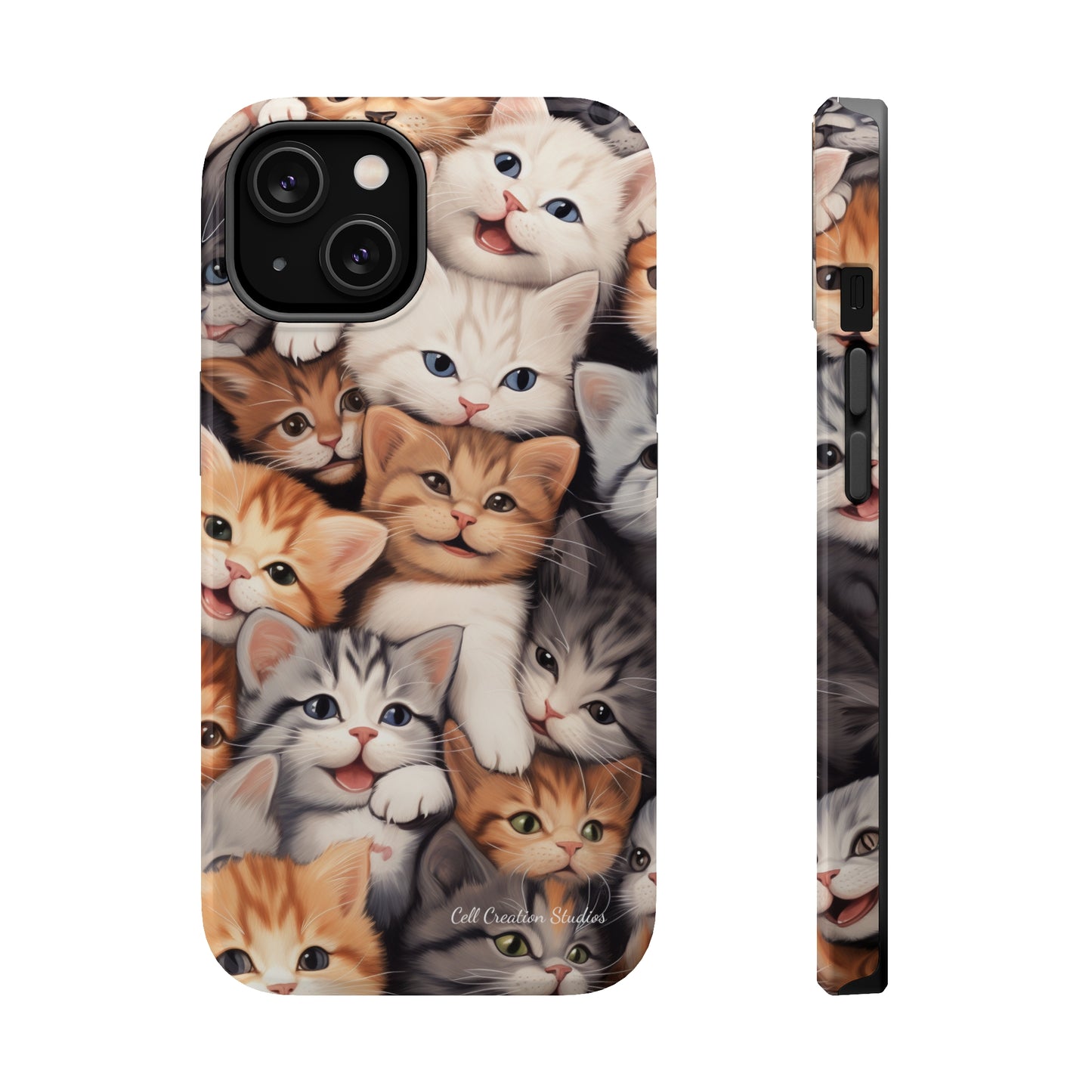 "Kitten Cuddle Haven" Phone Case -MagSafe Tough Cases