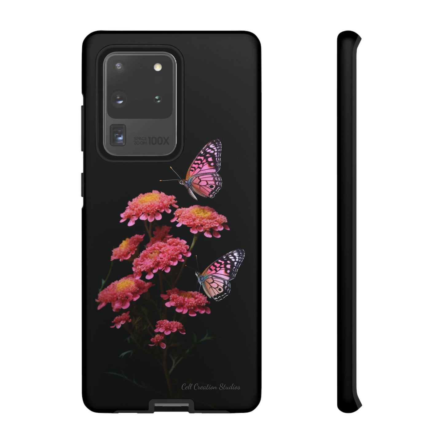 "Achillea Desert Eve Deep Rose & Butterfly" Phone Case -Tough Cases