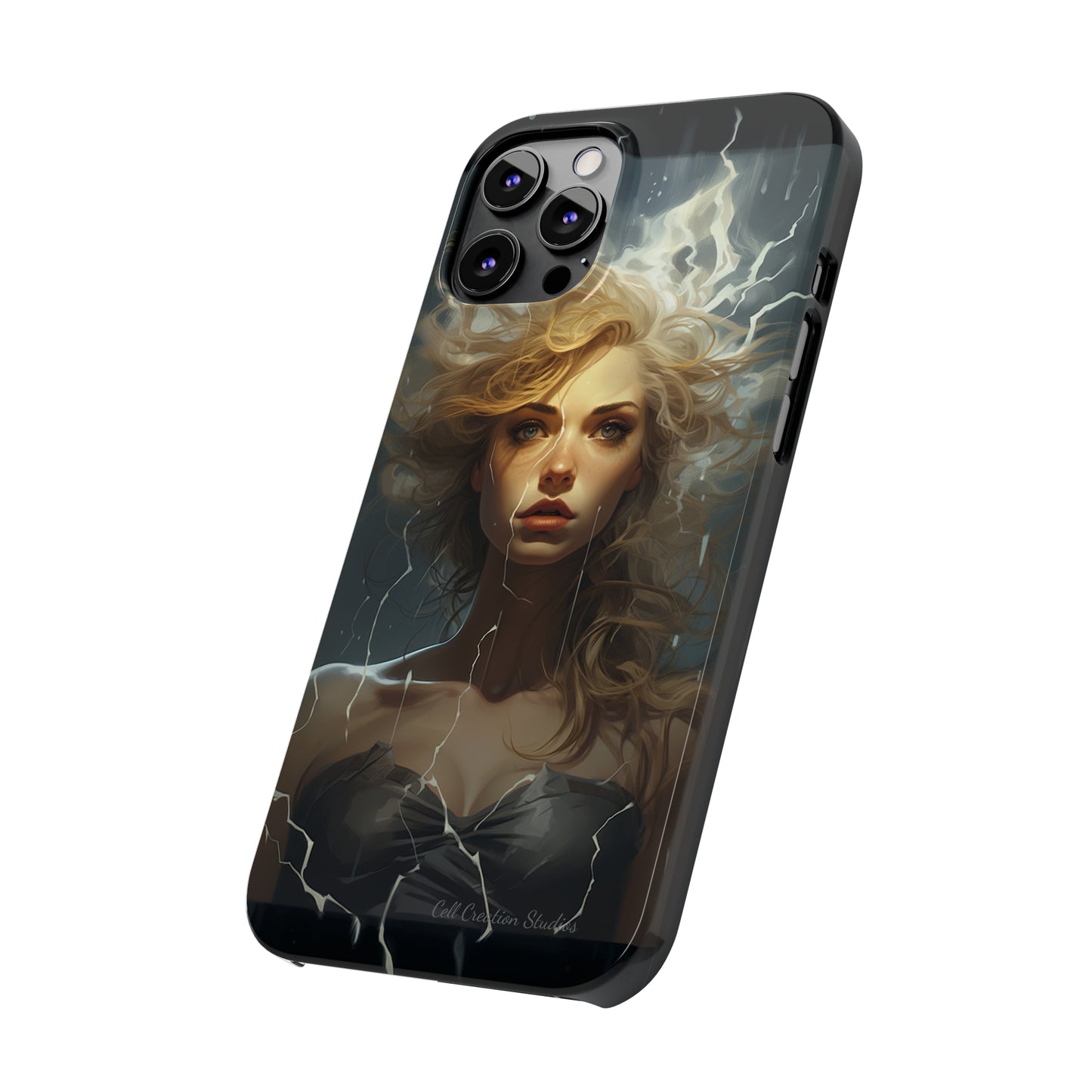 Introducing the "Electrifying Beauty" Cell Phone Case – Sparks of Style and Power -Slim Phone Cases