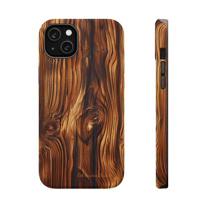 "Wood Grain Elegance" -MagSafe Tough iPhone Cases