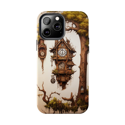 Introducing the "Mystical Wooden Clock" Cell Phone Case – Embrace Enchantment and Timeless Beauty -Tough Phone Cases