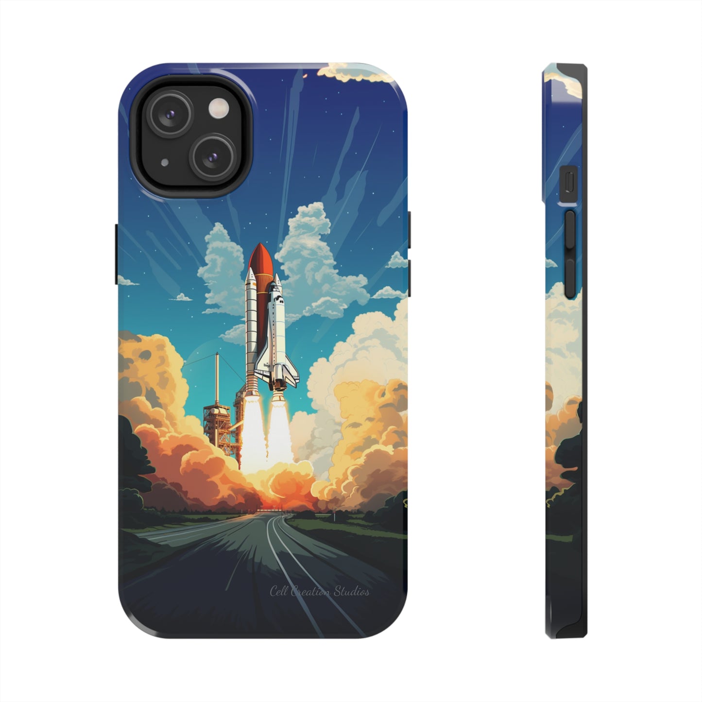 Introducing the "NASA Space Shuttle Launch" Cell Phone Case – Elevate Your Style to New Heights -Tough Phone Cases