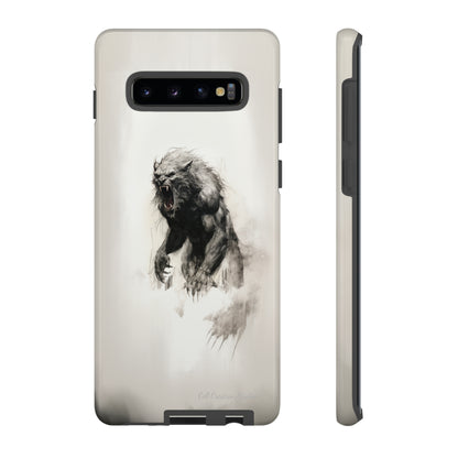 "Moonlit Shadow" Werewolf Sketch Cell Phone Case -Tough Cases