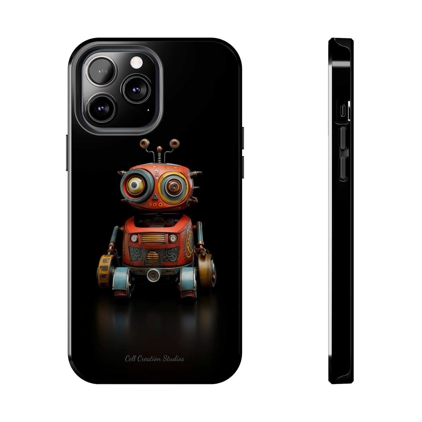 Introducing the "Toy Robot Delight" Cell Phone Case – Embrace Nostalgia with a Playful Robotic Companion! -Tough Phone Cases