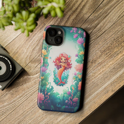 "Pink Seaflower Mermaid" -MagSafe Tough iPhone Cases