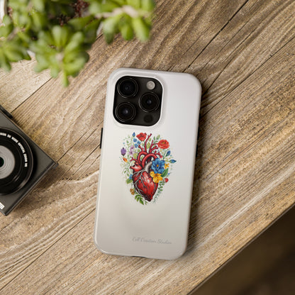 "Floral Heart Harmony" -Tough iPhone Cases