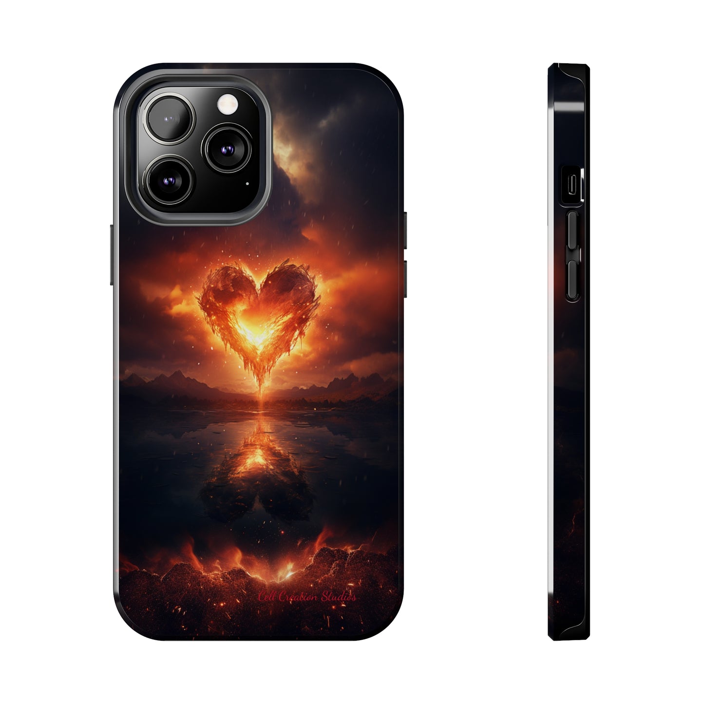 Introducing the "Flaming Heart" Cell Phone Case – Ignite Your Passion! -Tough Phone Cases