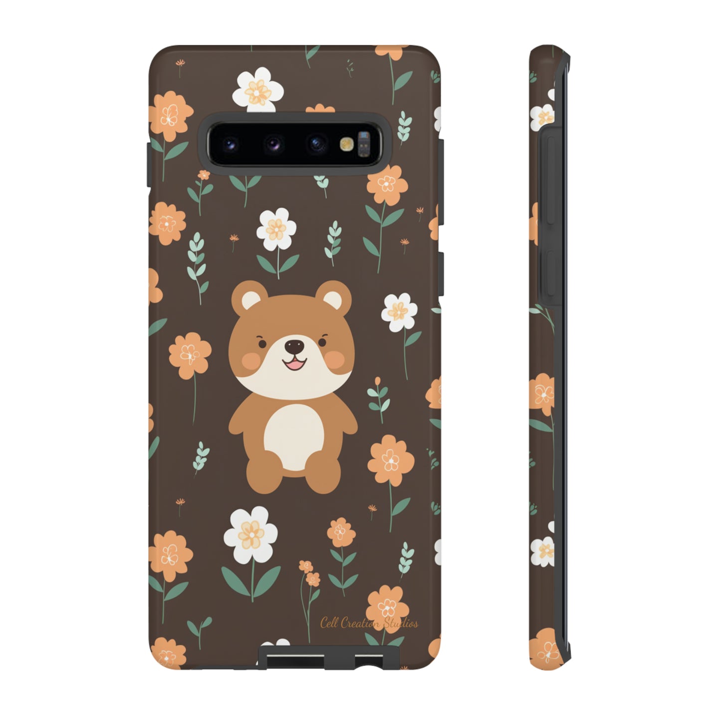 "Floral Bear Elegance" -Tough Phone Cases