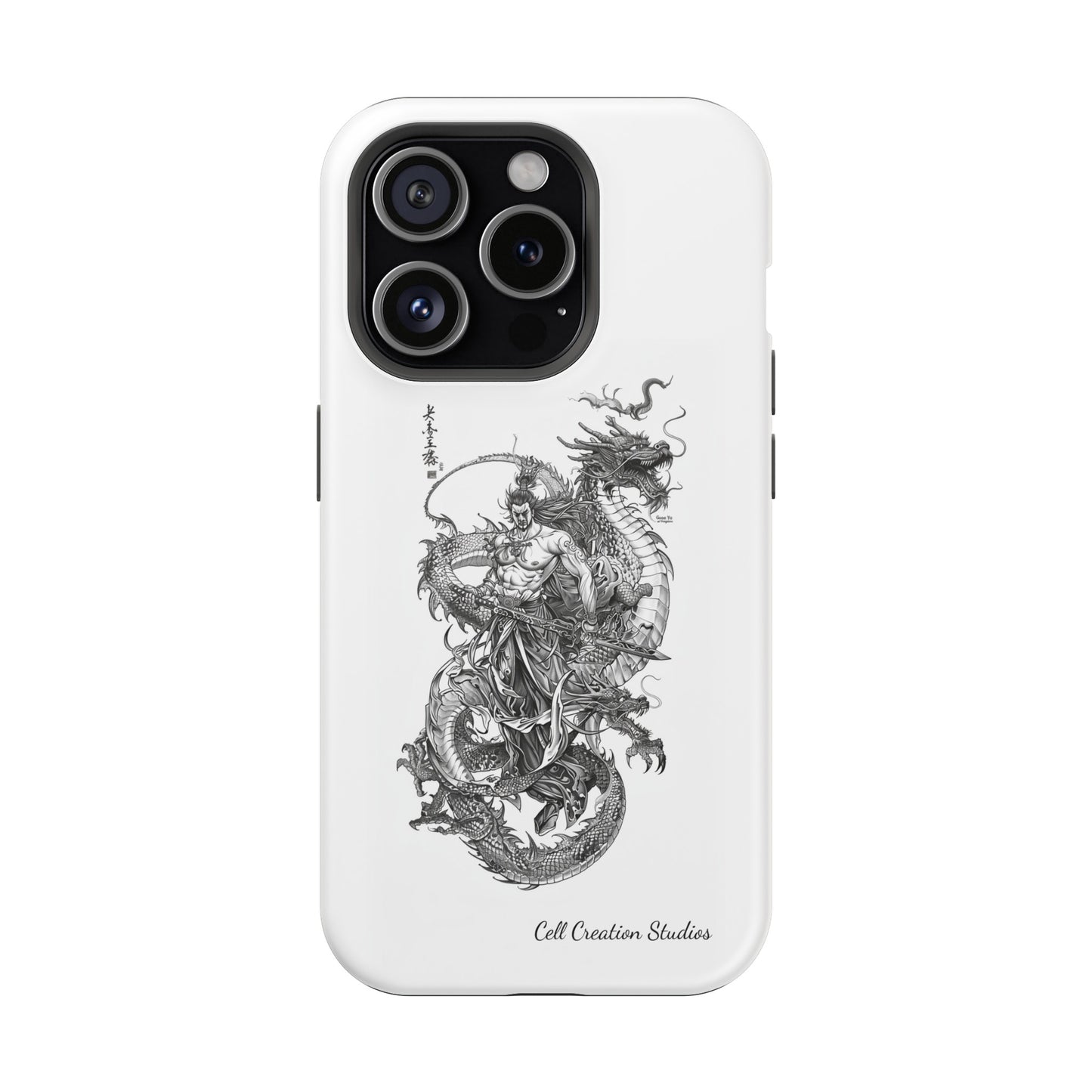 "Samurai and Dragon Sketch" -MagSafe Tough iPhone Cases