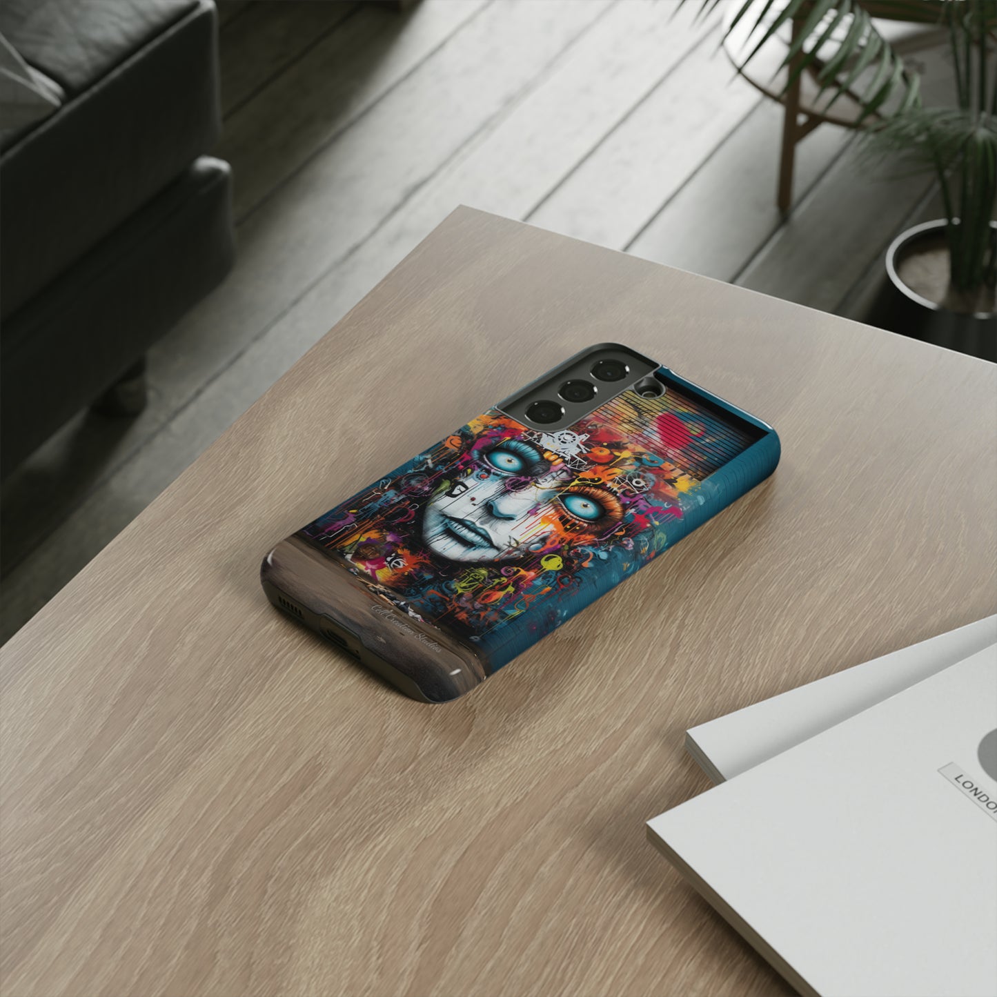 Elevate Your Style with our "Graffiti Face Concrete Wall" Phone Case -Tough Cases