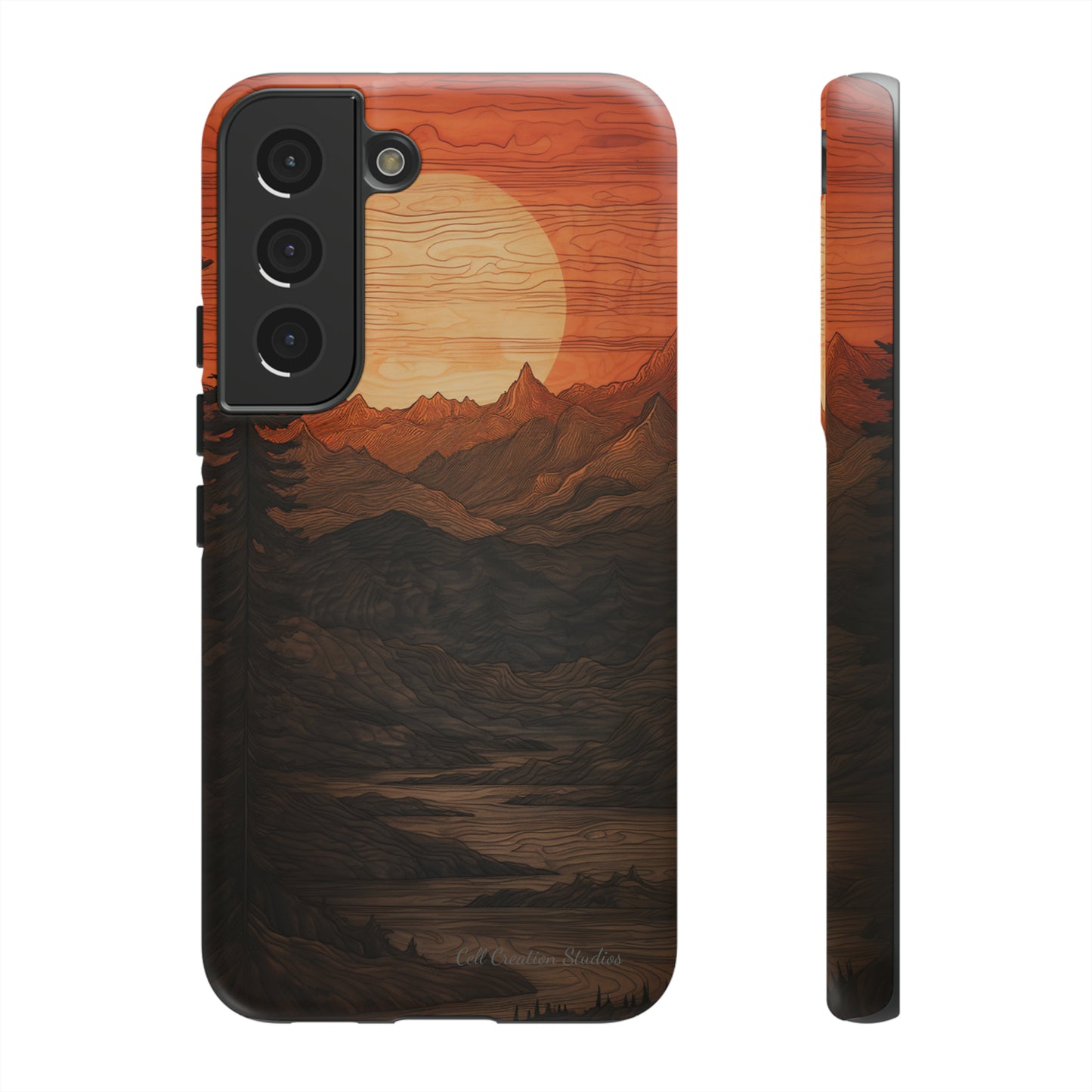 The "Sunset Mountains" Phone Case -Tough Cases