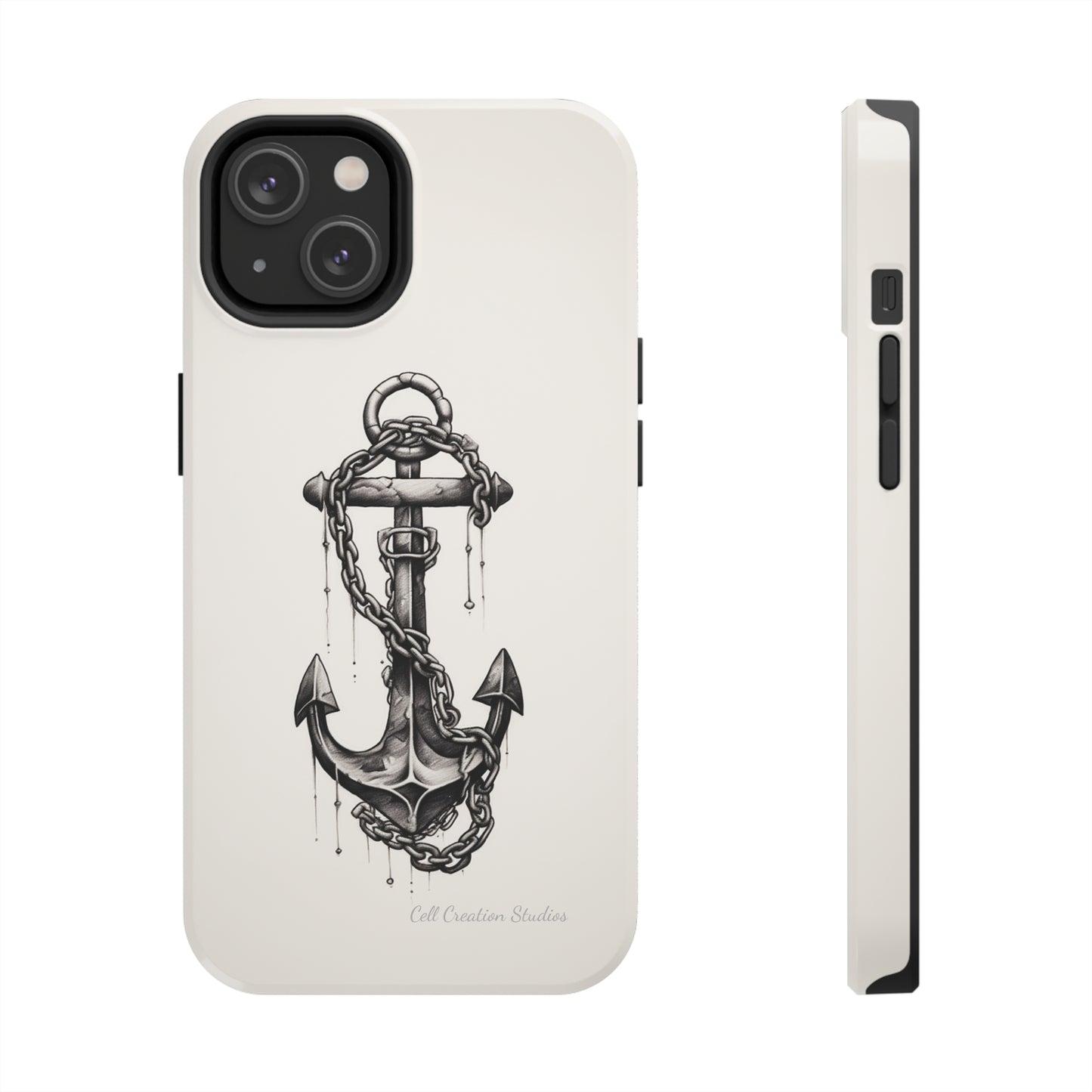 "Nautical Elegance Anchor" -Tough iPhone Cases