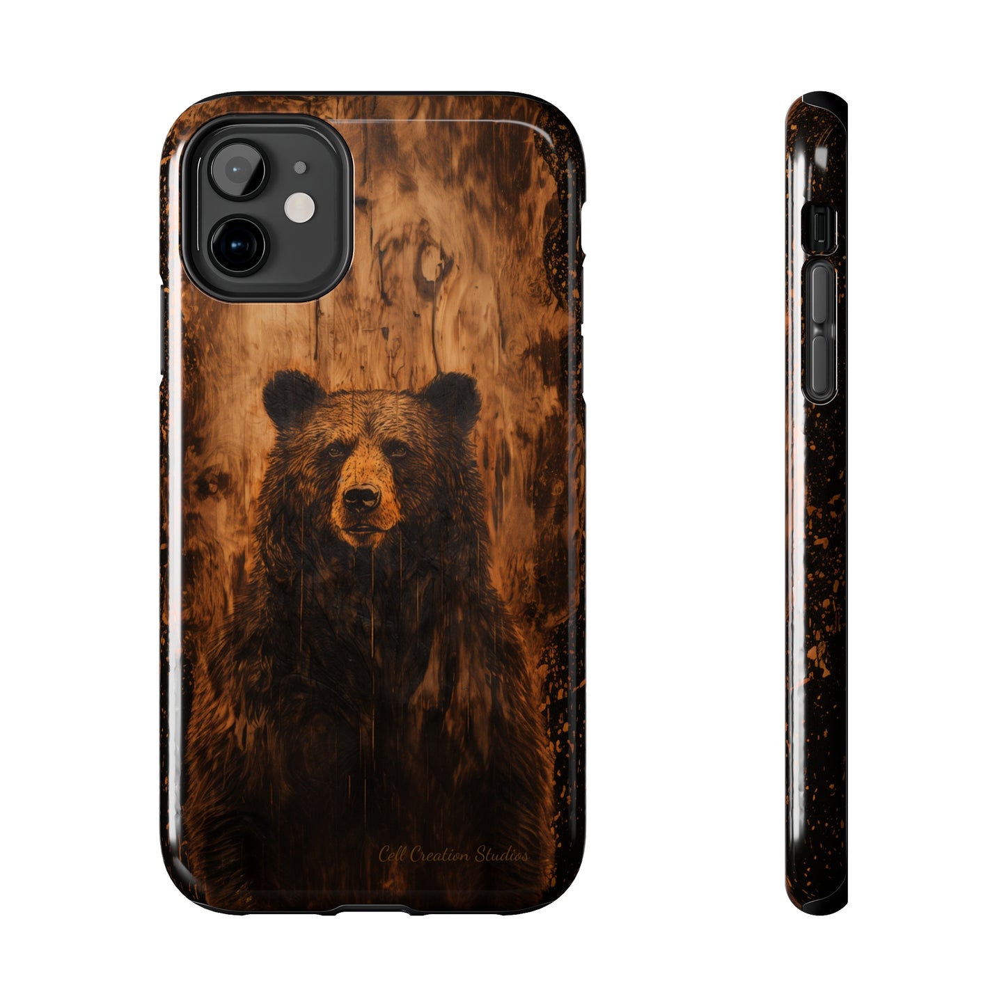 "Bear Wood Grain"-Tough Phone Cases