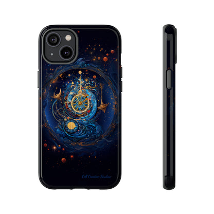 "Cosmic Clock Elegance" -Tough iPhone Cases